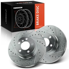 A-Premium Front Drilled Brake Rotors for BMW X3 2011-2017 X4 2015-2018 2.0L 3.0L