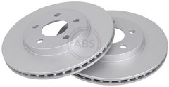 ABS 16723 Front Brake Discs Pair 257mm Vented Fits Chrysler Dodge Plymouth Neon