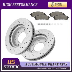 Front Drilled Brake Rotors Ceramic Pads For 2019 2020 2021 2022 2023 Ford Ranger