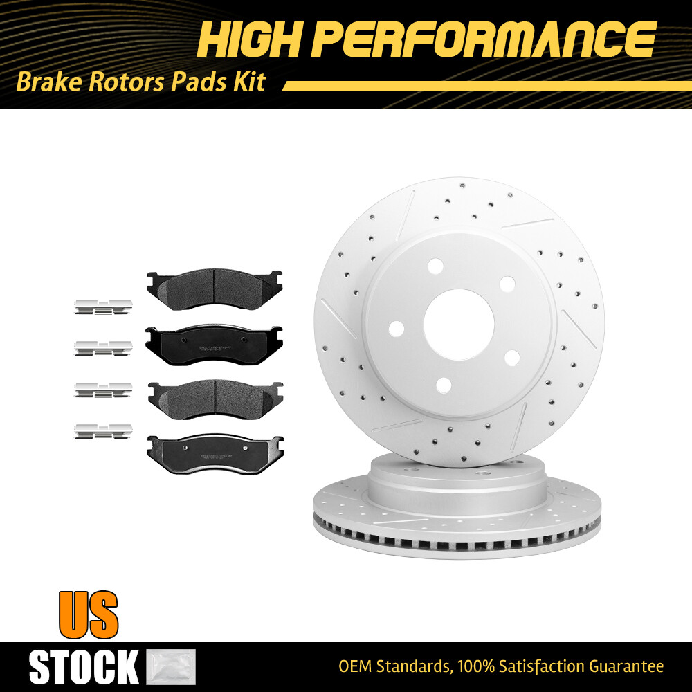 Front Disc Brake Rotors Ceramic Pads For Dodge RAM 1500 2004 – 2006 Durango