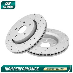 2PCS Front Disc Brake Rotors Set For 2005-09 2010 Jeep Grand Cherokee Commander