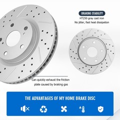 Front Rear Disc Rotors &Brake Pads For Highlander Lexus Rx330 Rx350 Rx400h 06-08