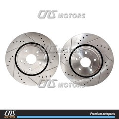 328mm Front Drilled Brake Rotors for 2011 2012 – 2019 Toyota Highlander Sienna
