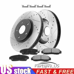 Front Drilled Brake Rotors Ceramic Brake Pads Kit for Altima 2007 – 2013 Nissan