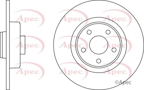 1X APEC RED DSK2326 REAR BRAKE DISC FOR RENAULT ESPACE – 402021651R