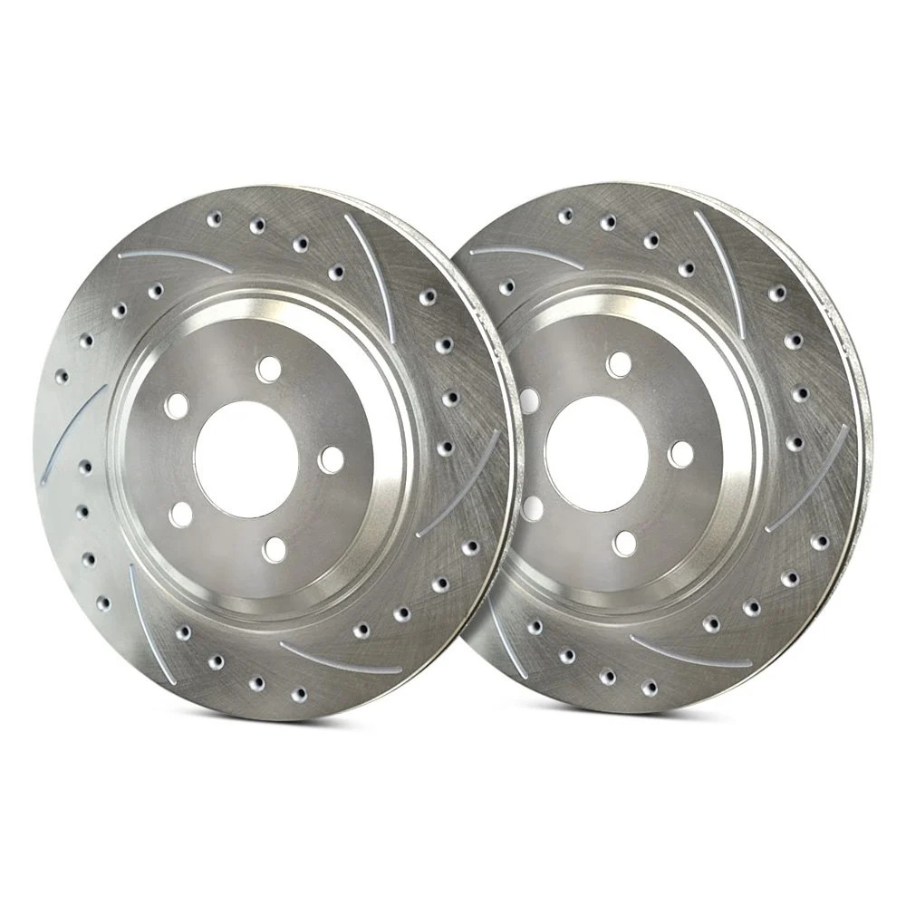 For Subaru Ascent 19-20 Drilled & Slotted 1-Piece Rear Brake Rotors