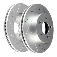 Front Slotted & Drilled Discs Brake Rotors Kit Pair For 2002 – 2007 Jeep Liberty