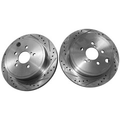 259mm Rear Drilled & Slotted Disc Brake Rotors for Mini Cooper 2014-2019 1.5L