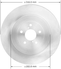 Disc Brake Rotor Bendix PRT6057 fits 2004 Subaru Impreza