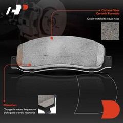 A-Premium Front Drilled Rotors &Ceramic Brake Pads for Ford F-250 F-350 Super