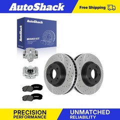 Front Drilled Slotted Brake Rotors Premium Pad Caliper for Hyundai, Tucson 10-15