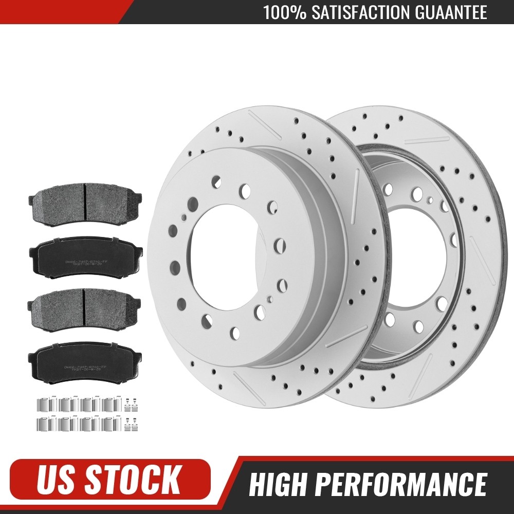 312mm Rear Disc Rotors Brake Pads Kit For Toyota 4runner Fj Cruiser Gx470 03-09