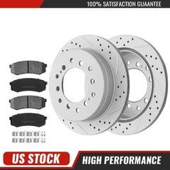 312mm Rear Disc Rotors Brake Pads Kit For Toyota 4runner Fj Cruiser Gx470 03-09
