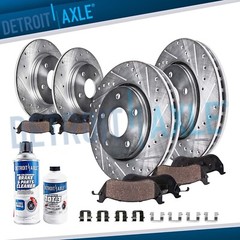 280mm Front and Rear DRILLED Disc Rotors Brake Pads for 2010-2013 Kia Forte 2.0L