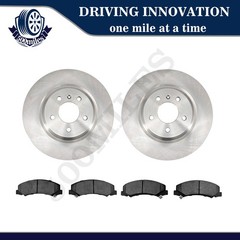 For 06-11 Cadillac DTS Buick LuCerne V8 323mm Front Brake Rotors & Ceramic Pads