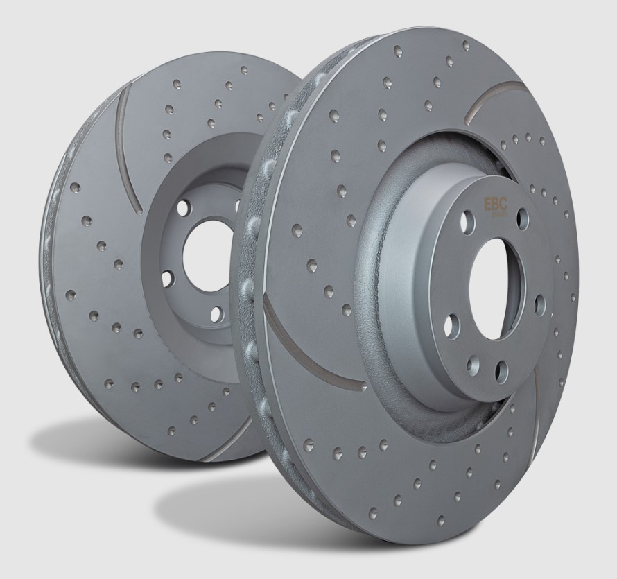 EBC GD7554 GD Sport Dimple Drilled & Slotted Brake Rotors – Rear Set