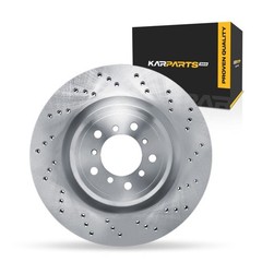 For BMW 1 Series M 2011 Brake Rotor Front, Passenger Side | Cast Iron | Drilled