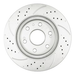 Front Drilled & Slotted Brake Rotors for 07-09 14-18 Chevy Silverado 1500 Pair