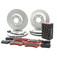 FOR PORSCHE CAYENNE 4.2 S Diesel -2022 DRILLED FRONT REAR BRAKE DISCS PADS