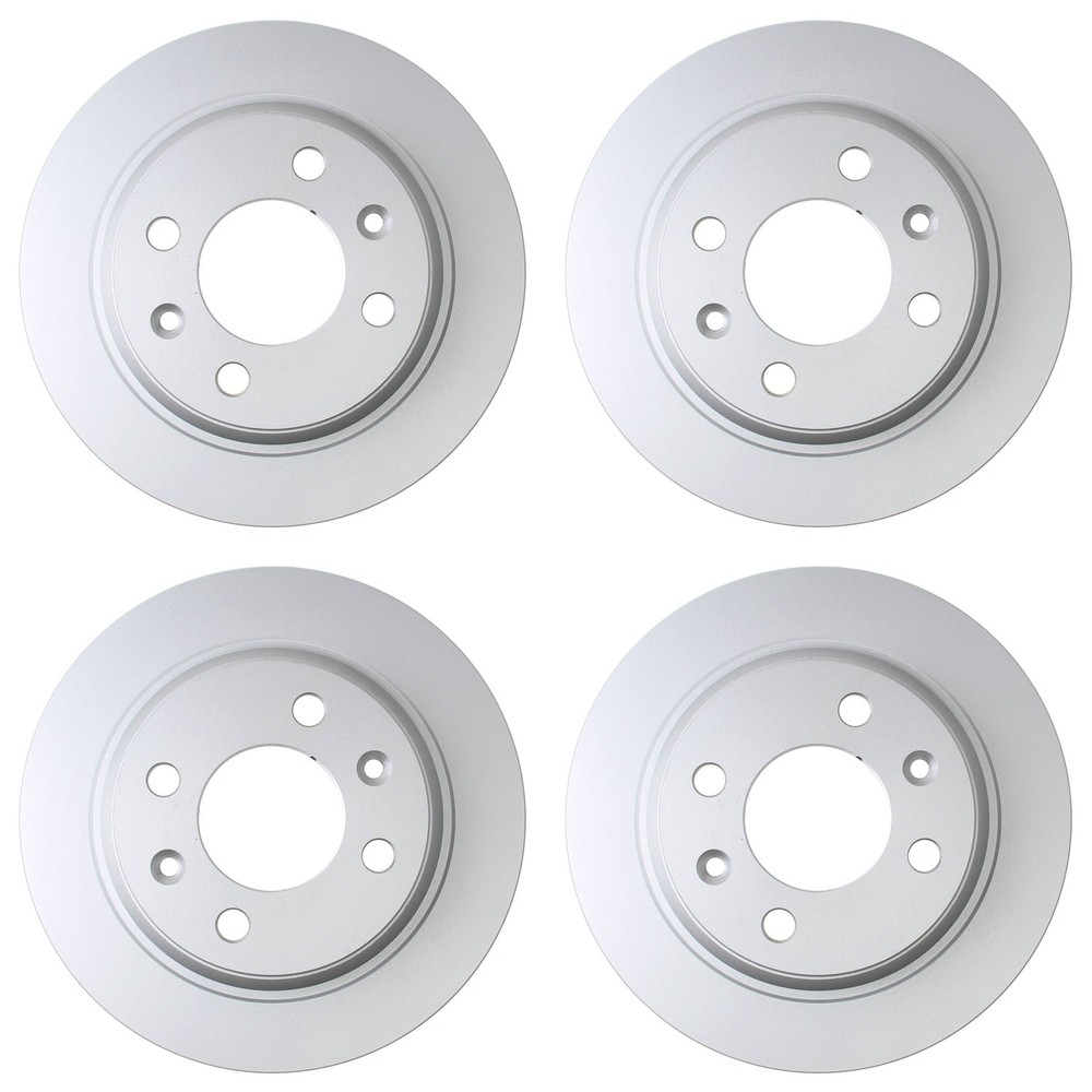Hella Front 258mm and Rear 258mm Brake Solid Rotors Kit For Saab 9000 S Turbo