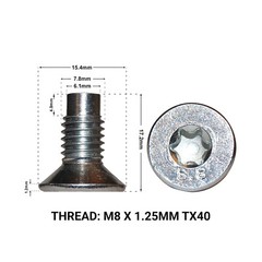 2X FRONT BRAKE DISC RETAINING SCREWS FITS: RENAULT MEGANE 1996- DRS1663D
