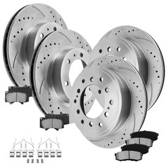 Front Rear Brake Rotors Ceramic Brake Pads Kits for Toyota 4Runner FJ Cruiser