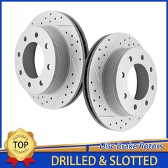 8 Lug 330mm Rear Drilled Disc Brake Rotors For 2018-2024 GMC Savana Express 3500