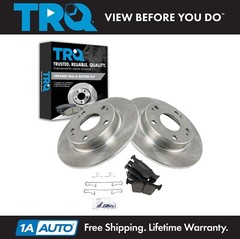 TRQ Rear Brake Pad & Rotor Kit Brake Rotor For 2016-2022 Honda Civic