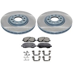 DuraGo Front Rotors Akebono ProACT Ceramic Disc Brake Pads Kit For Jeep Compass