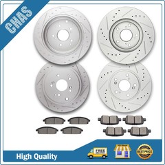 Front And Rear Brake Ceramic Pads & Rotors Kit For 2003 2004-2006 Acura MDX