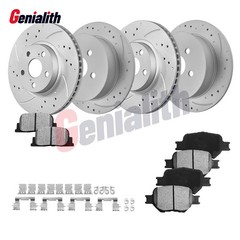 10.8in Front + 10.6in Rear Rotors Ceramic Pads for 2005- 2008 2009 2010 Scion TC