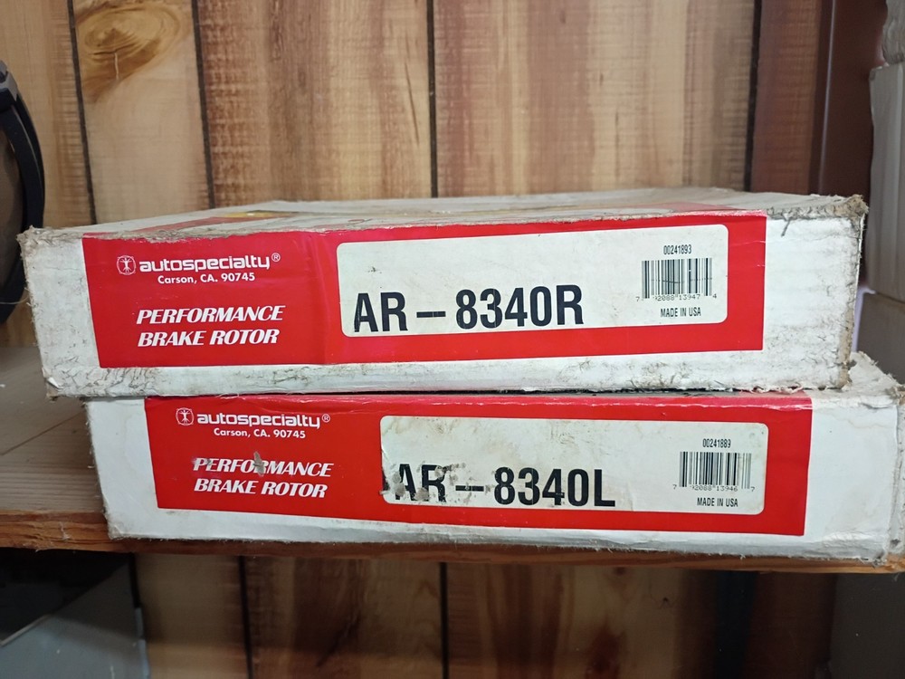 AUTO SPECIALTY AR-8340R & AR-8340L RIGHT and LEFT BRAKE ROTORS NEW IN BOX