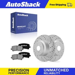 Rear Drilled Slotted Brake Rotors Ceramic Pads for Honda, Pilot 2016-2022