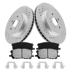 12.6in Front + 11.3in Rear Rotors Pads For Toyota Highlander LEXUS RX330 RX400H
