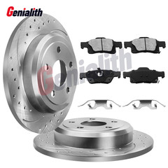 Rear Disc Brake Rotors + Ceramic Pads For Jeep Grand Cherokee Dodge Durango