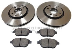 CITROEN C4 2004-2010 MOST MODELS FRONT 2 BRAKE DISCS AND PADS SET NEW (283mm)