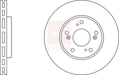 2x Brake Discs Pair Vented fits HONDA CIVIC FK1 1.4 Front 12 to 16 L13Z4 280mm