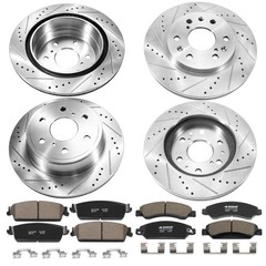 OE Front Rear Drilled Rotor Brake Pads for Chevrolet Avalanche Cadillac Escalade