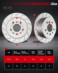 Fit for 2006-10 CHEVROLET Impala 303mm Front Rear Discs Rotors Brakes Pads Kits