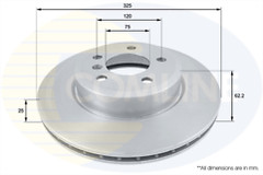 Coated Brake Disc Front Axle To Fit BMW X3 04->11