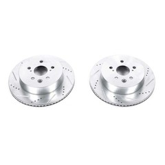PowerStop Evolution Drilled Slotted Rotors Pair Rear For Lexus GS300
