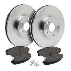 Front Brake Rotors + Ceramic Pads for 2002 2003 2004 Toyota Camry