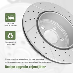 10.95″ Rear Drilled Disc Brake Rotors for Chrysler 200 Jeep Cherokee