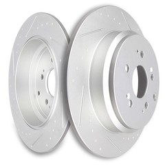 For 2010 2011 2012 2013 Acura MDX ZDX Rear 334 mm Brake Discs Rotors Kit 2x