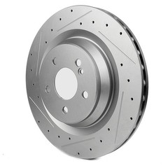 2pcs Rear Discs Brake Rotors Fits 2012-2013 Mercedes-Benz S550 Drilled & Slotted