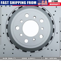 NEW 2x Front Vented & Drilled Disc Brake Rotors For BMW F10 F12 F13 M5 M6