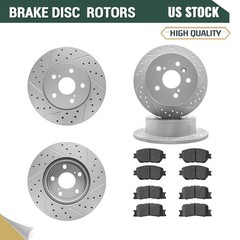 Front Rear Brake Rotors + Ceramic Pads for 2002-2004 Toyota Camry LE XLE SE