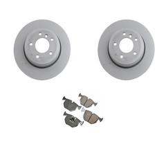 Zimmerman Rear Rotors Akebono Euro Disc Brake Pads Kit For E60 528i Sedan RWD