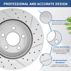 Front & Rear Drilled Disc Brake Rotors for Nissan Murano Infiniti M37 QX70 M56