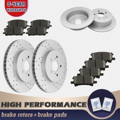 Front Rear Brake Rotor + Ceramic Pad for 2006 2007 Toyota Highlander Lexus RX330